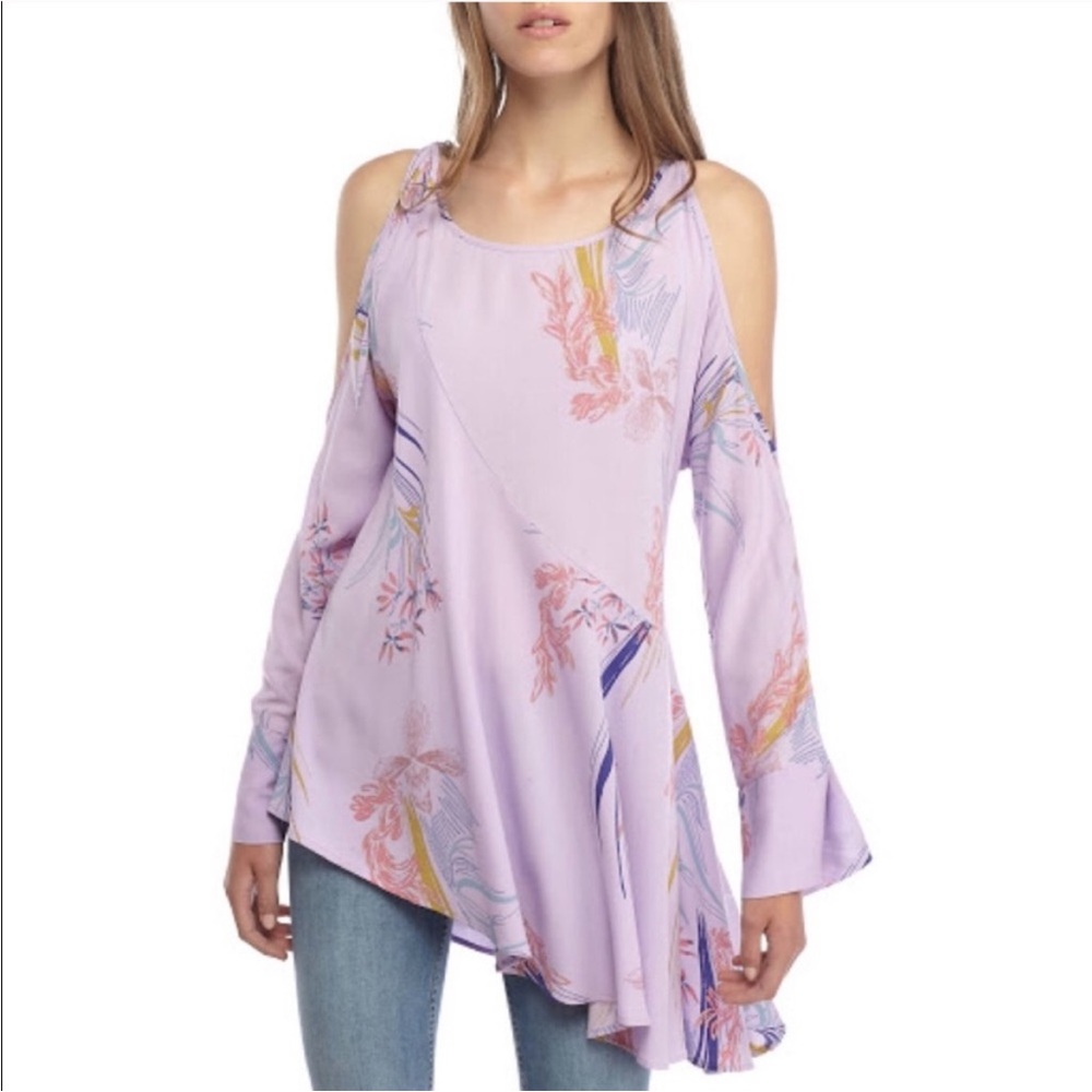 FREE PEOPLE Clear Skies Cold Shoulder Tunic in Lilac - Picture 1 of 9
